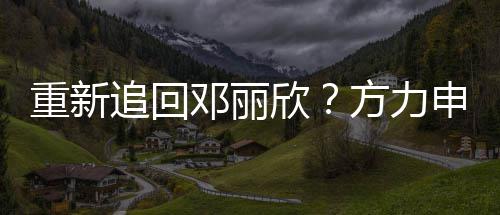 排除重新追回作方力法 邓丽但不会合没想欣申称